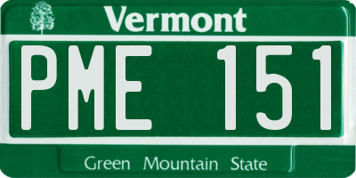 VT license plate PME151