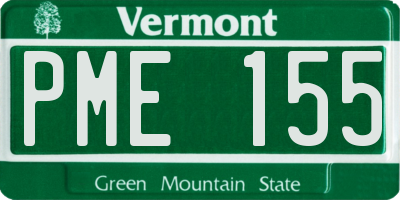 VT license plate PME155