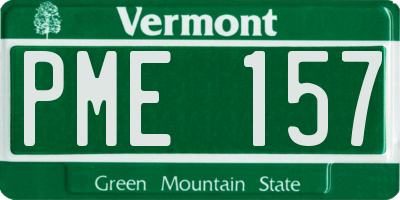 VT license plate PME157