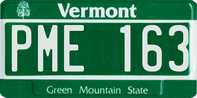 VT license plate PME163