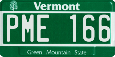 VT license plate PME166