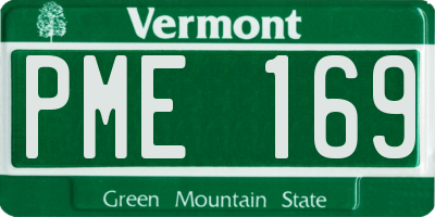 VT license plate PME169
