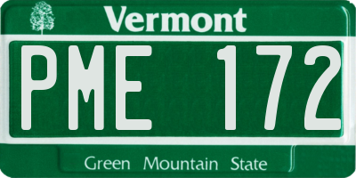 VT license plate PME172