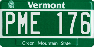 VT license plate PME176