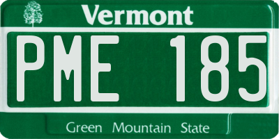 VT license plate PME185