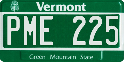 VT license plate PME225