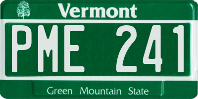 VT license plate PME241