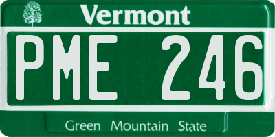 VT license plate PME246