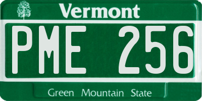 VT license plate PME256