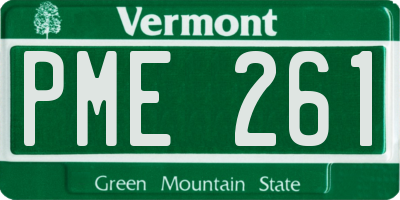 VT license plate PME261
