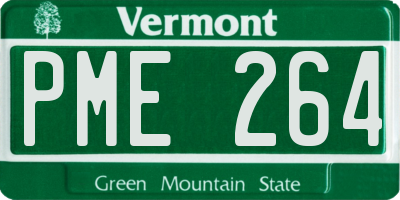 VT license plate PME264