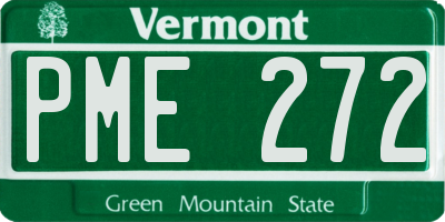 VT license plate PME272