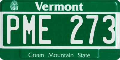 VT license plate PME273