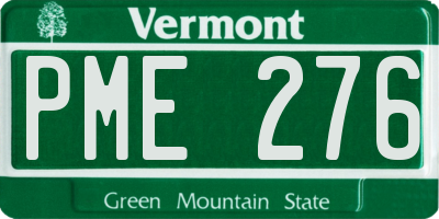 VT license plate PME276