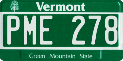 VT license plate PME278