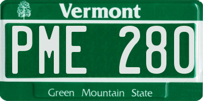VT license plate PME280