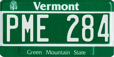 VT license plate PME284
