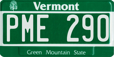 VT license plate PME290