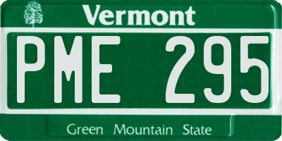 VT license plate PME295