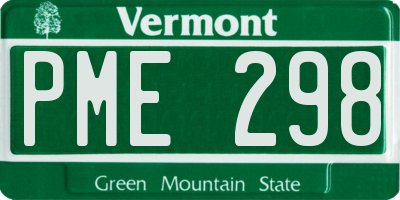 VT license plate PME298