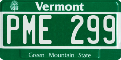 VT license plate PME299
