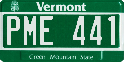 VT license plate PME441