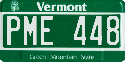 VT license plate PME448