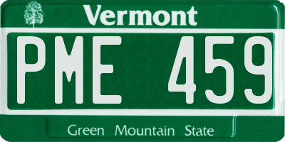 VT license plate PME459