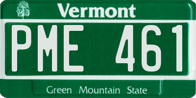 VT license plate PME461