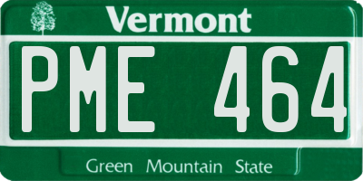VT license plate PME464