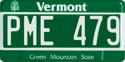 VT license plate PME479