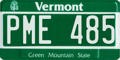 VT license plate PME485
