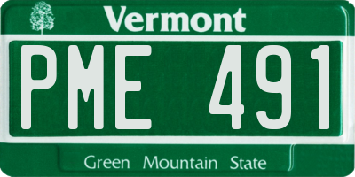 VT license plate PME491