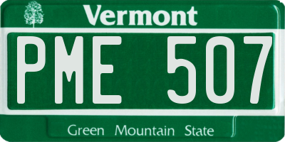 VT license plate PME507