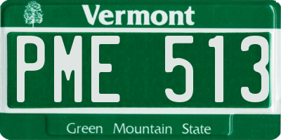 VT license plate PME513