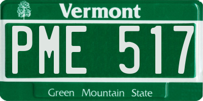 VT license plate PME517