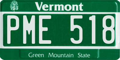 VT license plate PME518