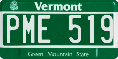 VT license plate PME519