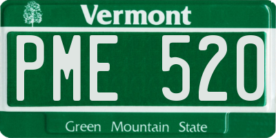 VT license plate PME520