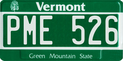 VT license plate PME526