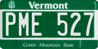 VT license plate PME527