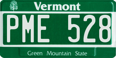 VT license plate PME528