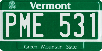 VT license plate PME531