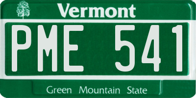 VT license plate PME541