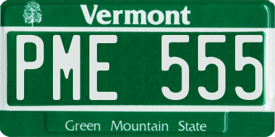 VT license plate PME555
