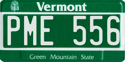 VT license plate PME556