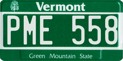 VT license plate PME558
