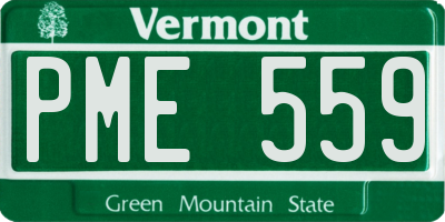 VT license plate PME559
