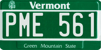 VT license plate PME561