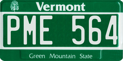 VT license plate PME564